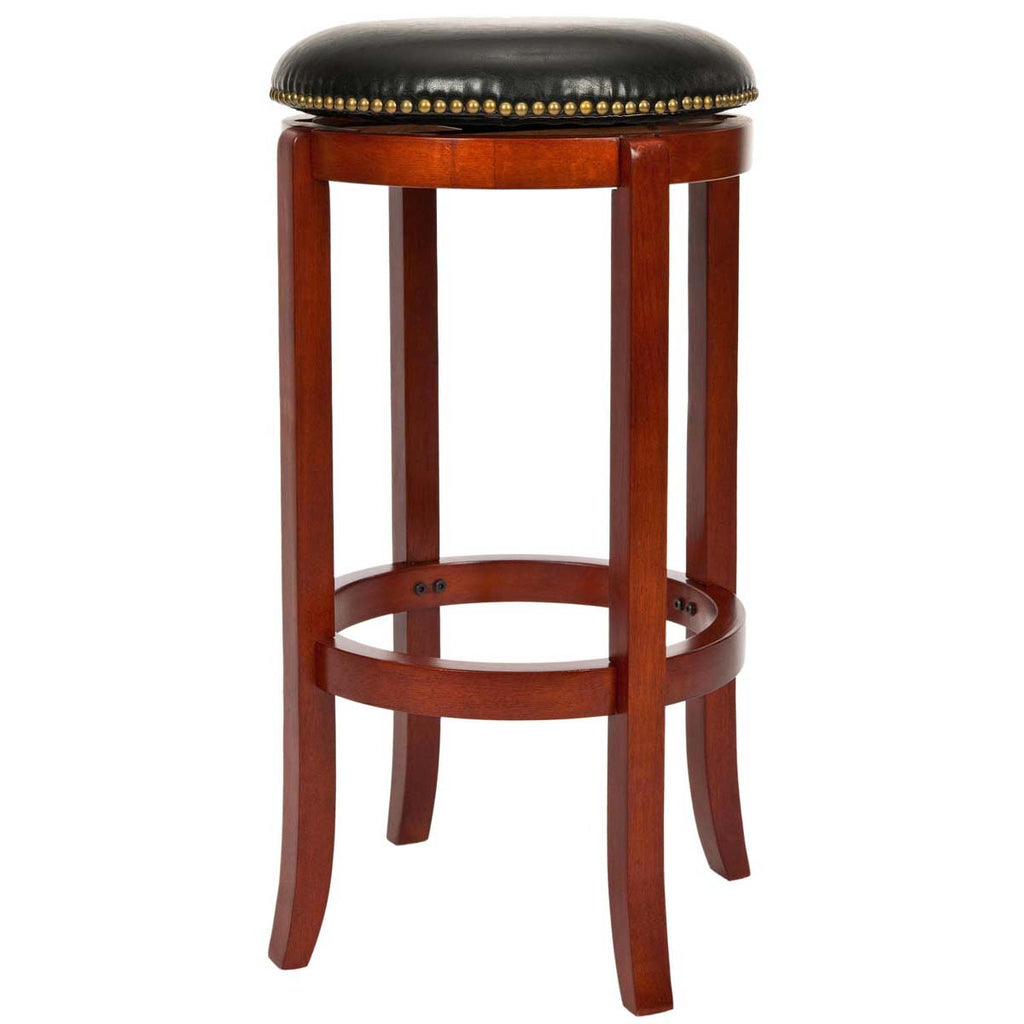 Safavieh Ellwood Swivel Counter Stool - Light Cherry/Black