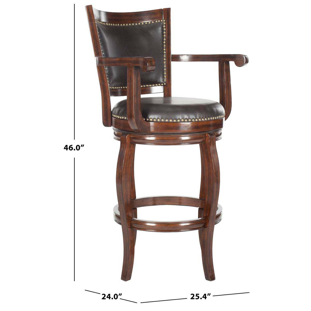 Safavieh Gitano Swivel Bar Stool - Espresso/Brown