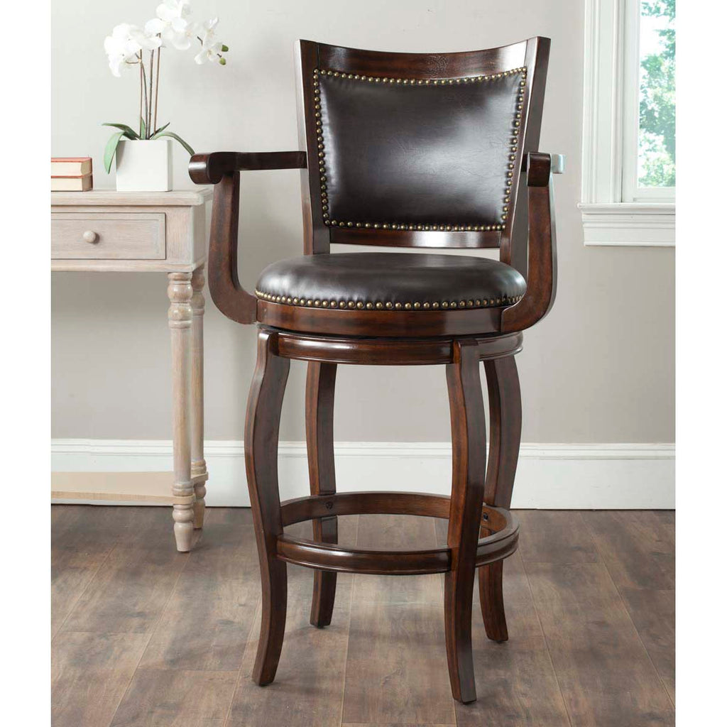 Safavieh Gitano Swivel Bar Stool - Espresso/Brown