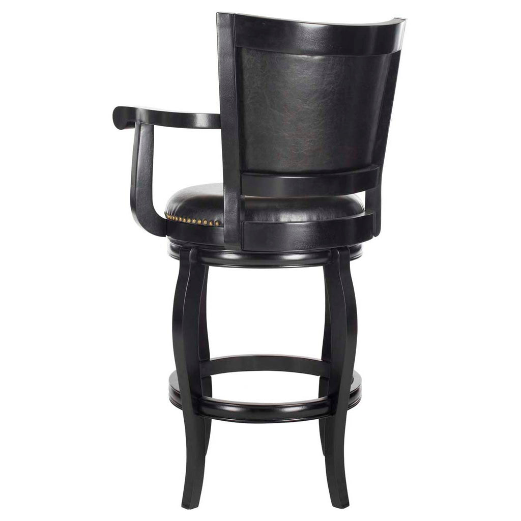 Safavieh Gitano Swivel Bar Stool - Black/Black