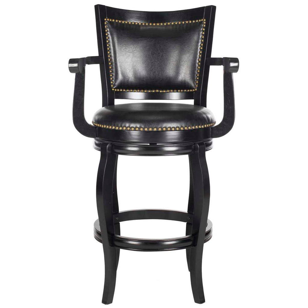 Safavieh Gitano Swivel Bar Stool - Black/Black