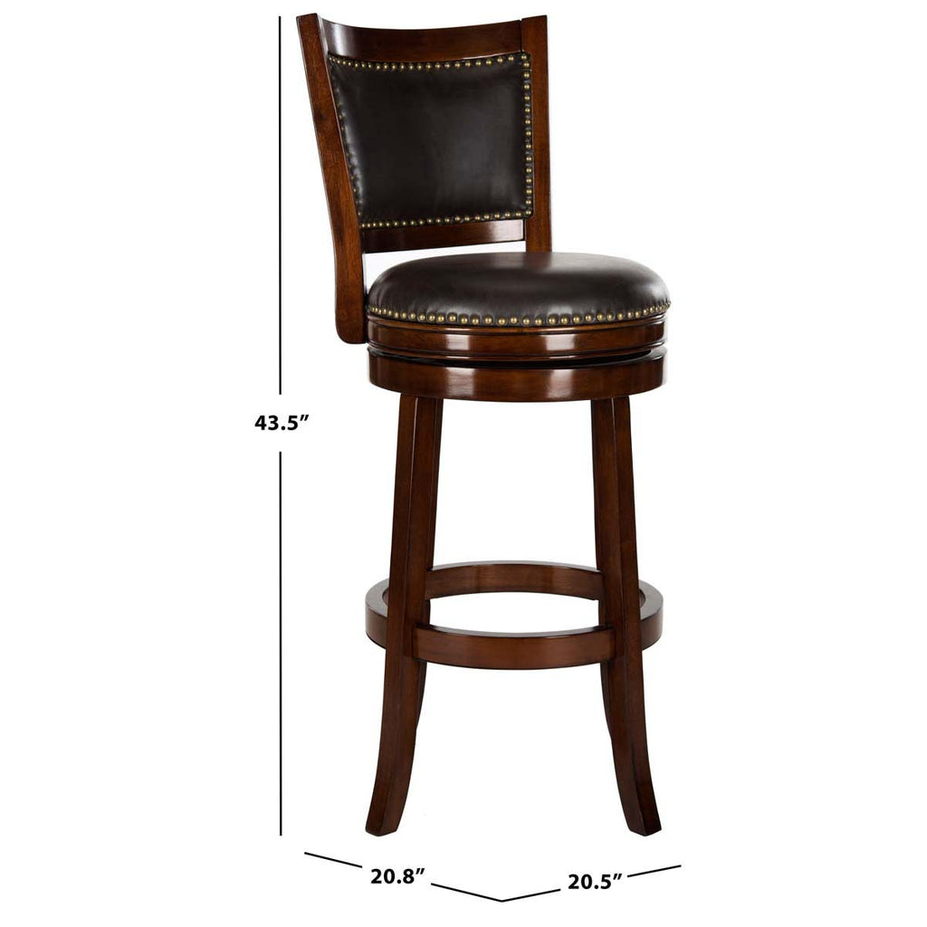 Safavieh Lazzaro Swivel Bar Stool - Espresso/Brown