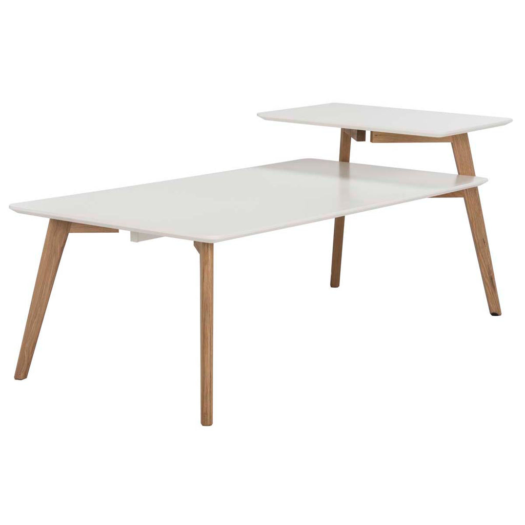 Safavieh Basil 2 Tier Coffee Table - White/Oak