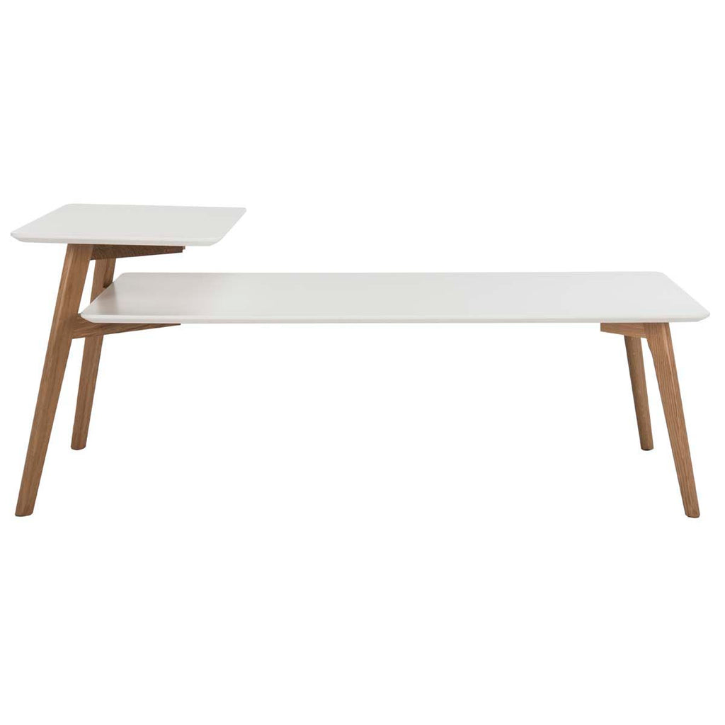 Safavieh Basil 2 Tier Coffee Table - White/Oak