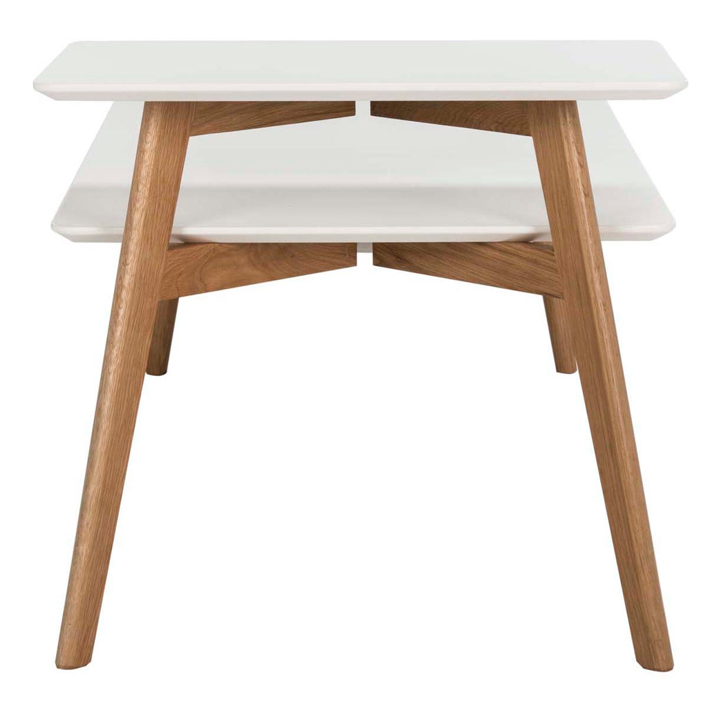 Safavieh Basil 2 Tier Coffee Table - White/Oak