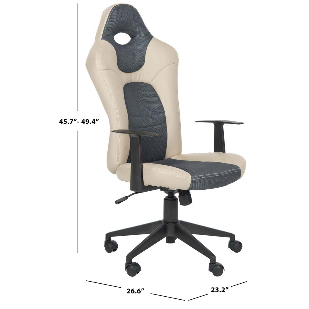 Safavieh Belinda Desk Chair - Grey/Black