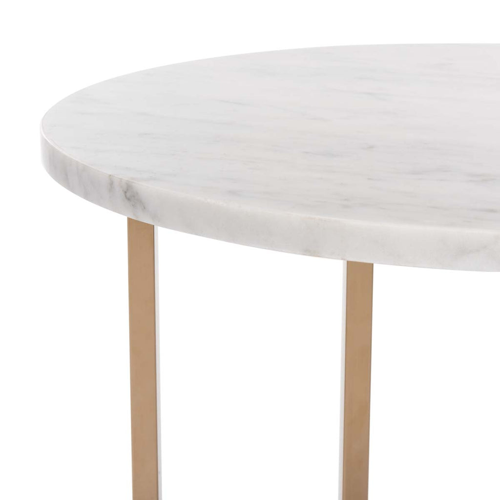 Safavieh Couture Aphrodite Marble End Table - Gold