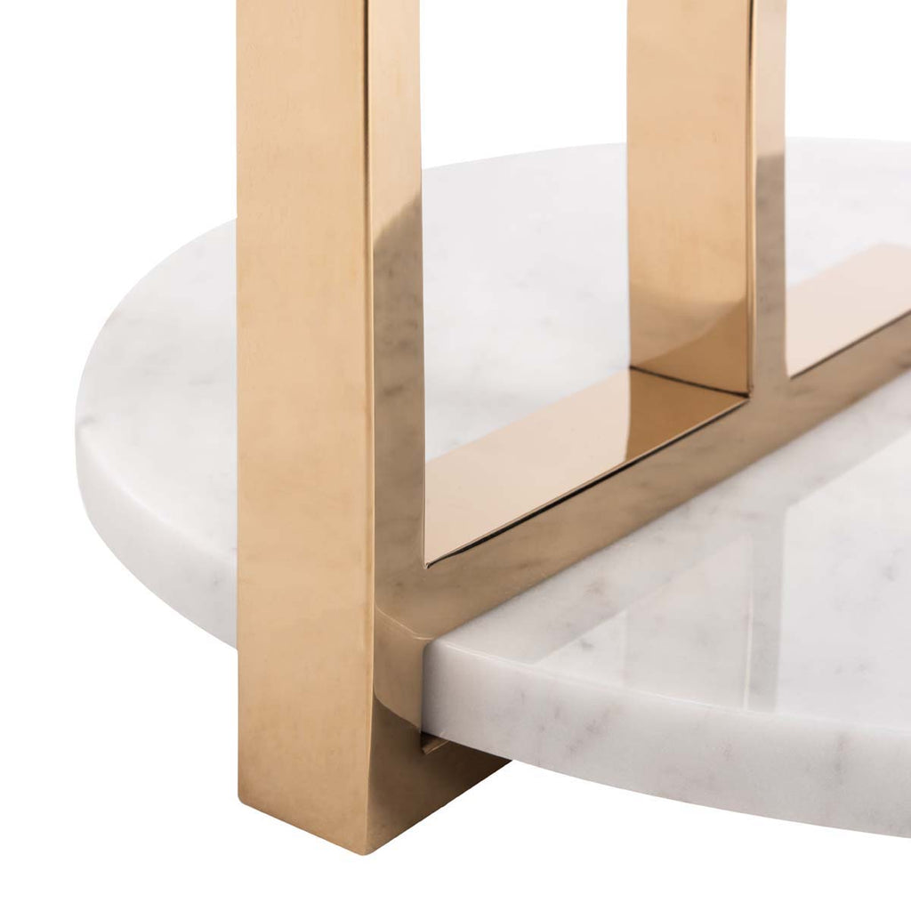 Safavieh Couture Aphrodite Marble End Table - Gold