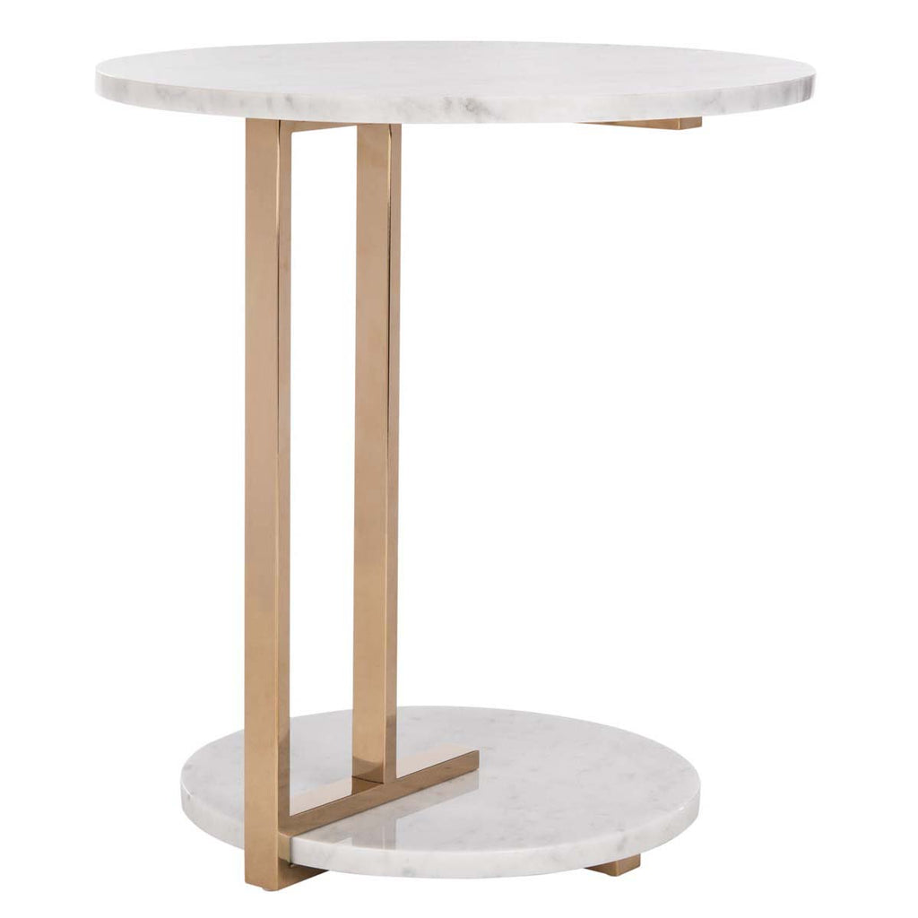 Safavieh Couture Aphrodite Marble End Table - Gold