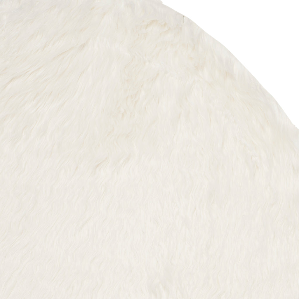 Faux Fur Sheepskin Runner Rug, FSS115A, 62 X 240 cm in Ivory