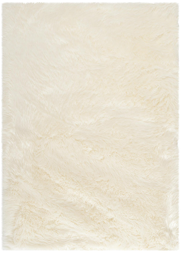 Faux Fur Sheepskin Accent Rug, FSS235A, 60 X 91 cm in Ivory