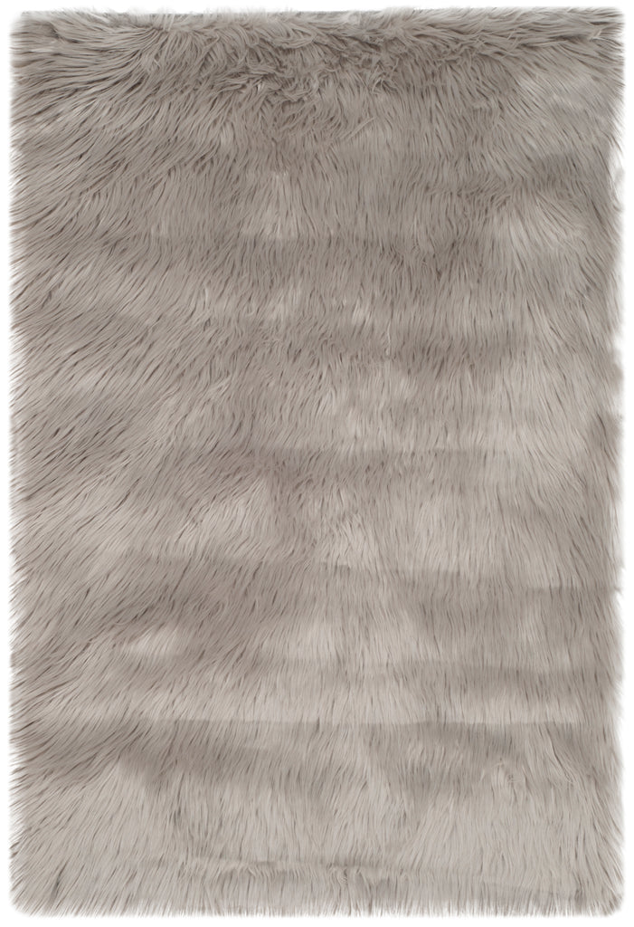 Faux Fur Sheepskin Accent Rug, FSS235D, 60 X 91 cm in Grey