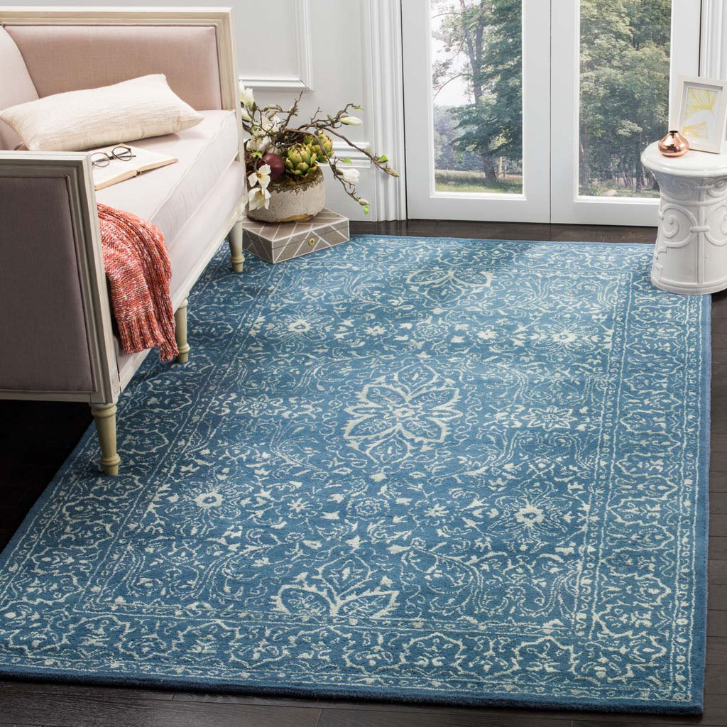 Safavieh Glamour Rug Collection GLM516D - Grey / Blue