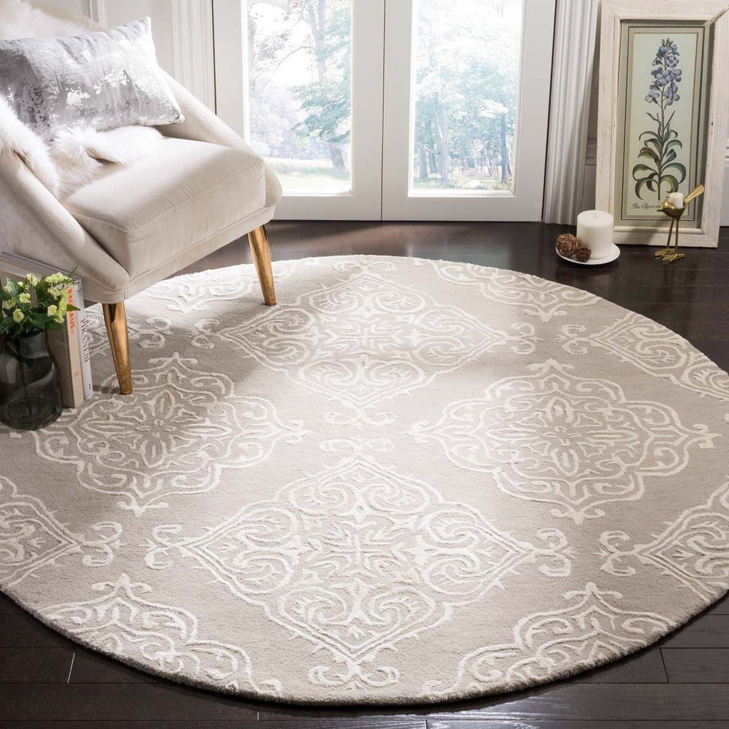 Safavieh Glamour Rug Collection GLM568A - Silver / Ivory