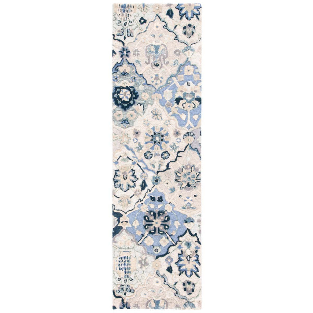 Safavieh Glamour Rug Collection GLM622B - Beige / Blue