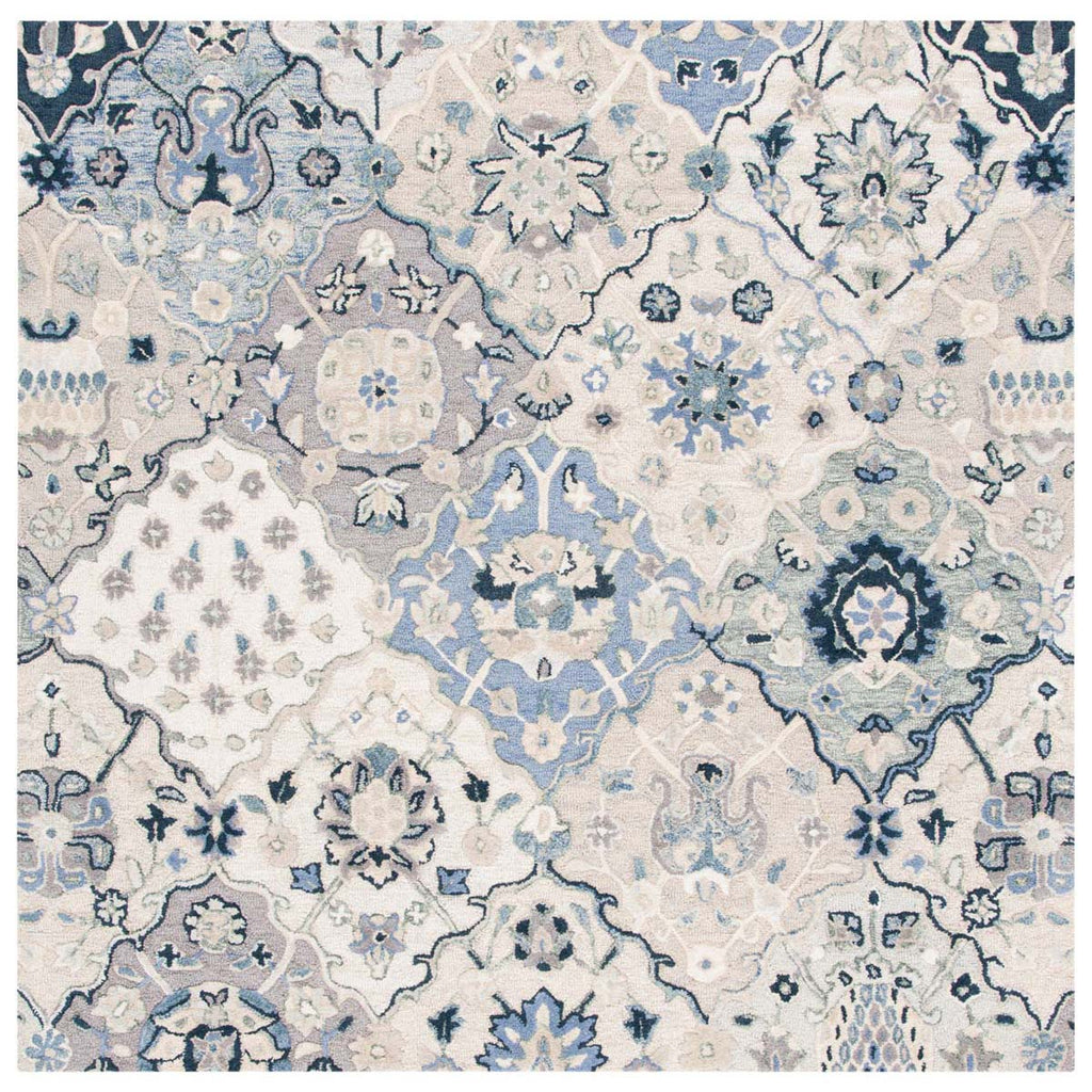 Safavieh Glamour Rug Collection GLM622B - Beige / Blue