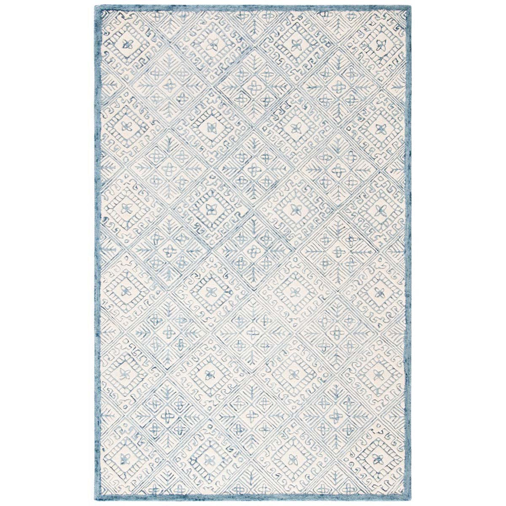 Safavieh Glamour Rug Collection GLM660M - Blue / Ivory