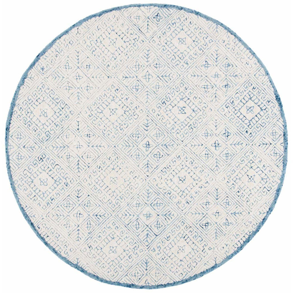 Safavieh Glamour Rug Collection GLM660M - Blue / Ivory