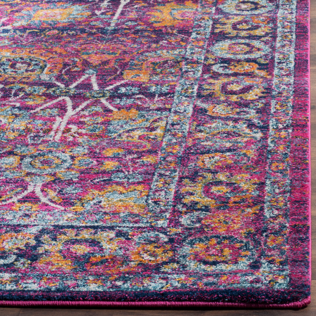 Bold & Bright Area Rug, GRA352D, 90 X 150 cm in Fuchsia / Multi