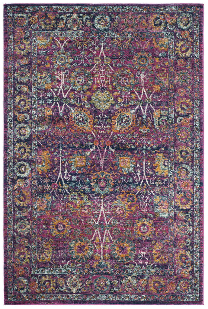 Bold & Bright Area Rug, GRA352D, 160 X 230 cm in Fuchsia / Multi