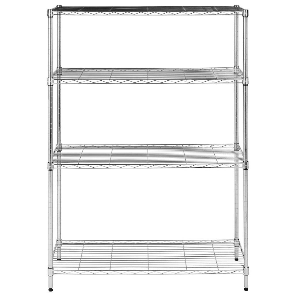 Safavieh Bravo 4 Tier Chrome Wire Shelve (35 In W X 13 In D X 53 In H) - Chrome