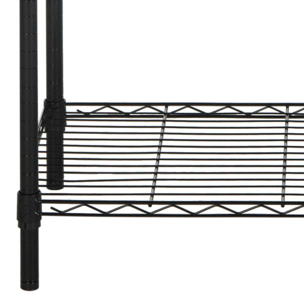 Safavieh Alpha 5 Tier Chrome Wire Shelving (35 In W X 18 In D X 71 In H) - Black