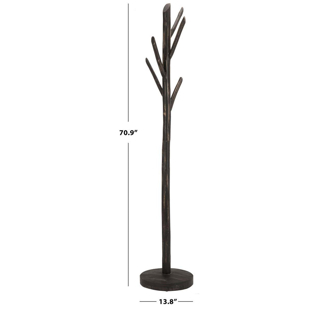 Safavieh Walter 70-Inch H Tree Branch Coat And Hat Rack - Distressed / Black