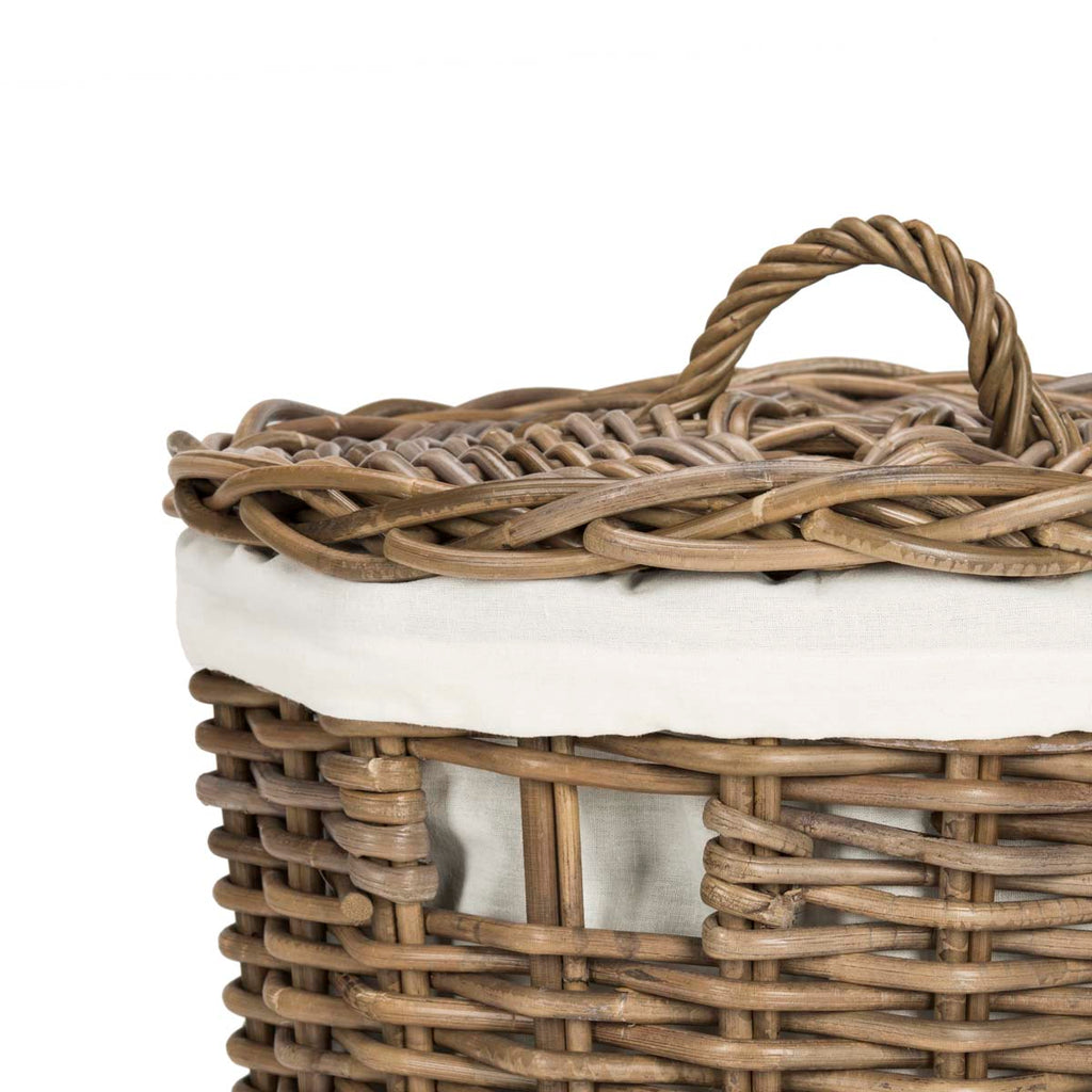 Safavieh Millen Rattan Round Set Of 2 Laundry Baskets - Natural