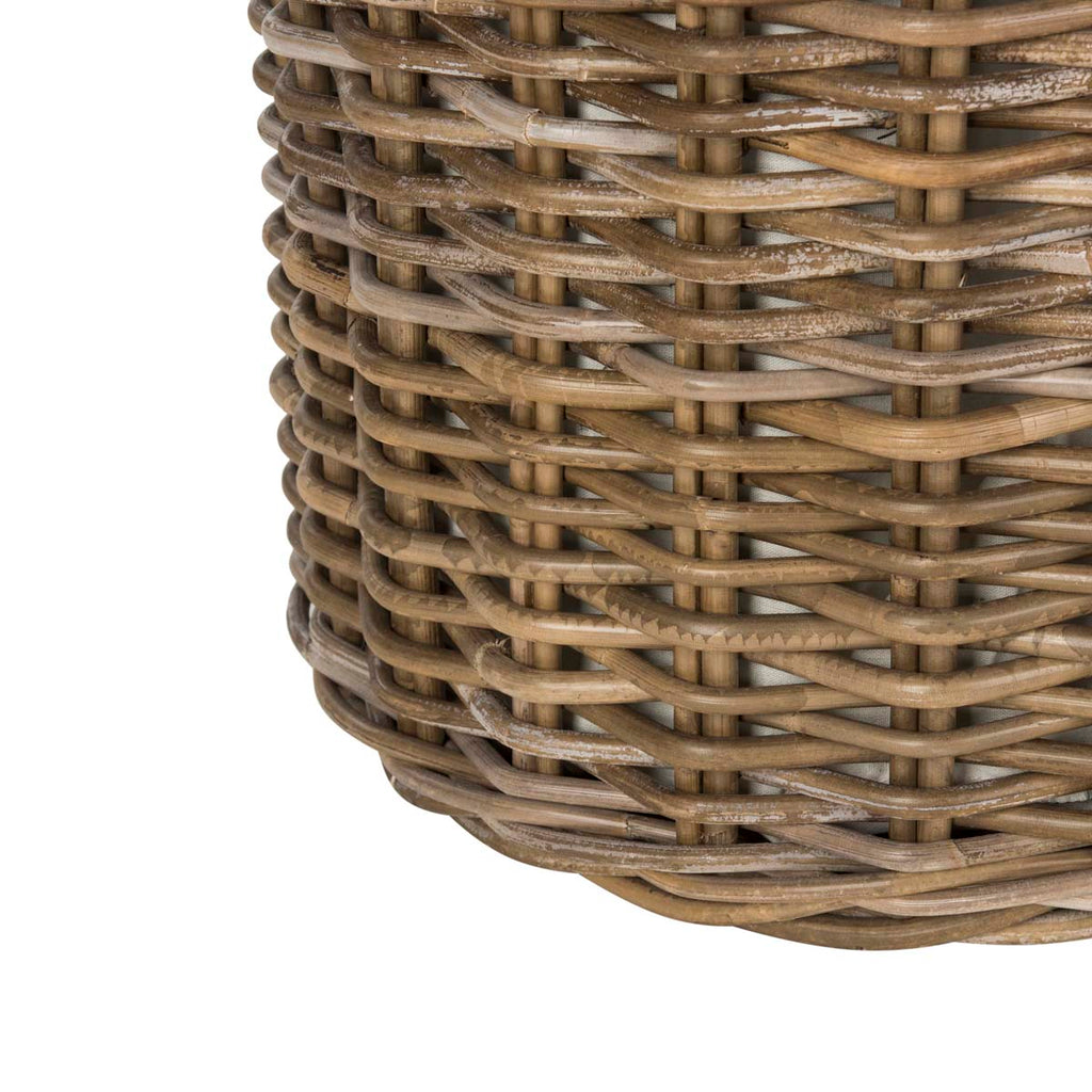 Safavieh Millen Rattan Round Set Of 2 Laundry Baskets - Natural