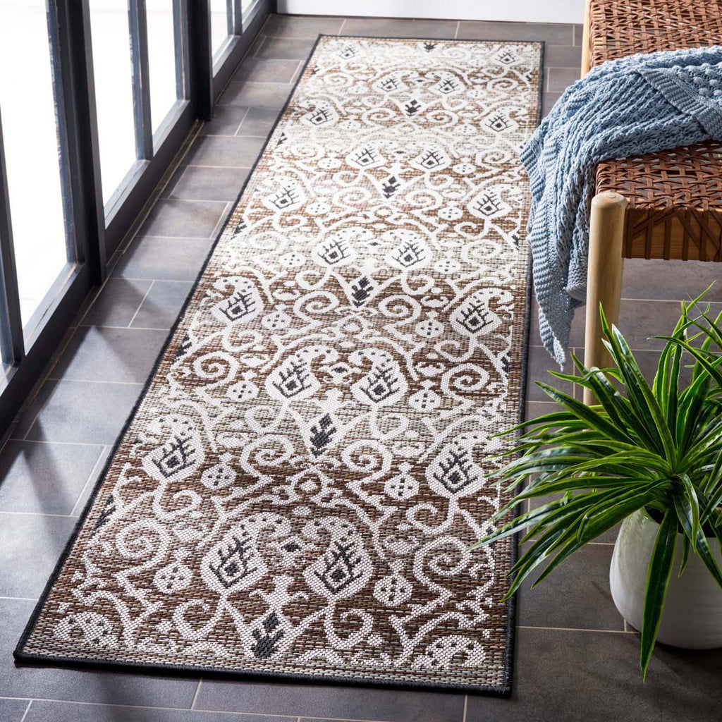 Safavieh Havana Rug Collection: HAV321E - Light Brown / Ivory