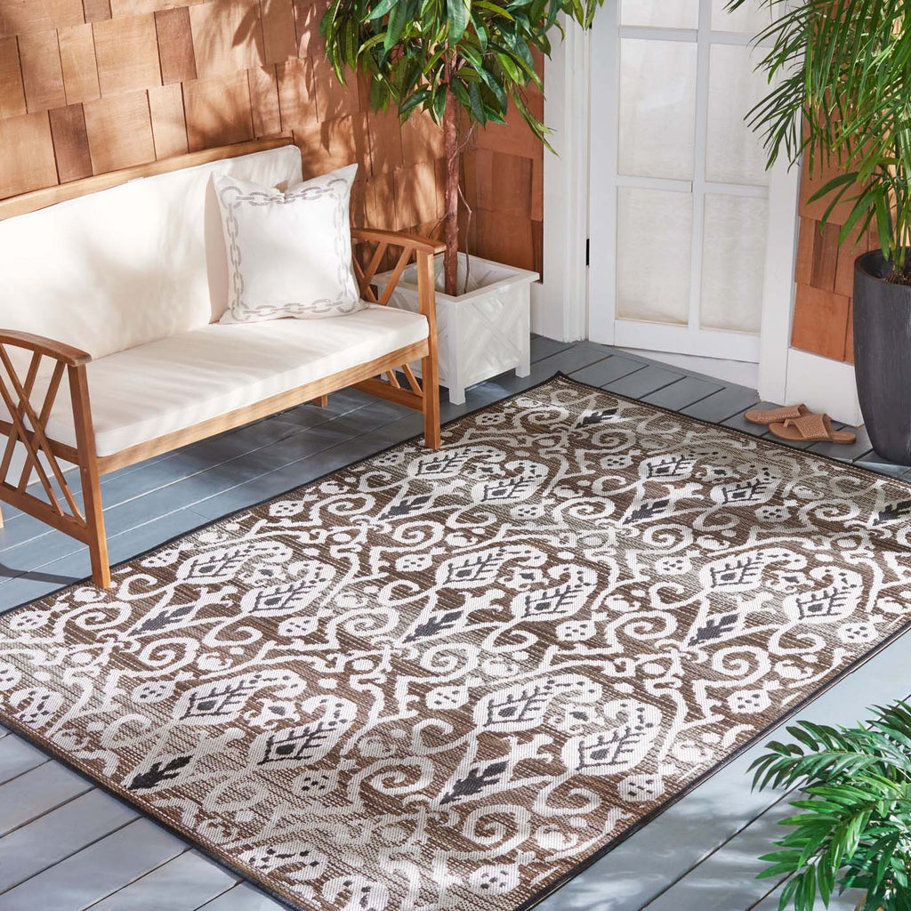 Safavieh Havana Rug Collection: HAV321E - Light Brown / Ivory