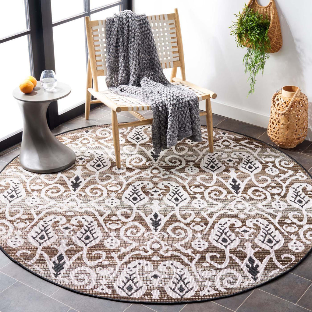 Safavieh Havana Rug Collection: HAV321E - Light Brown / Ivory