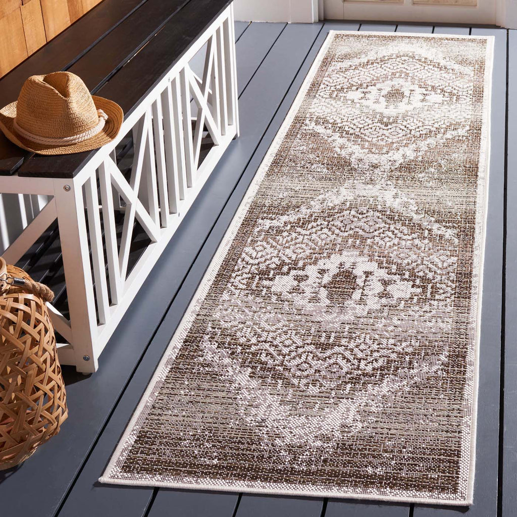 Safavieh Havana Rug Collection: HAV340E - Light Brown / Ivory