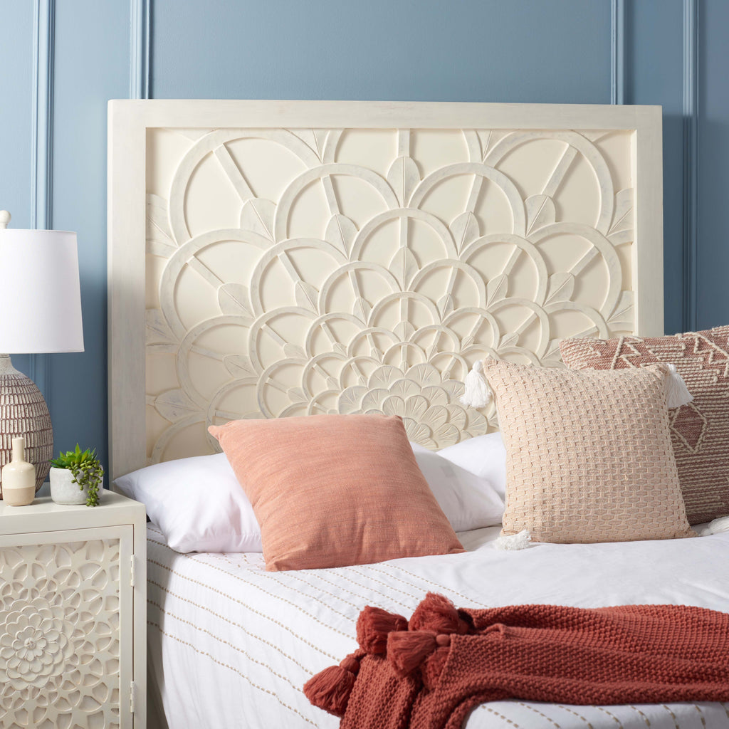 Safavieh Richella Queen Headboard - Ivory Wash