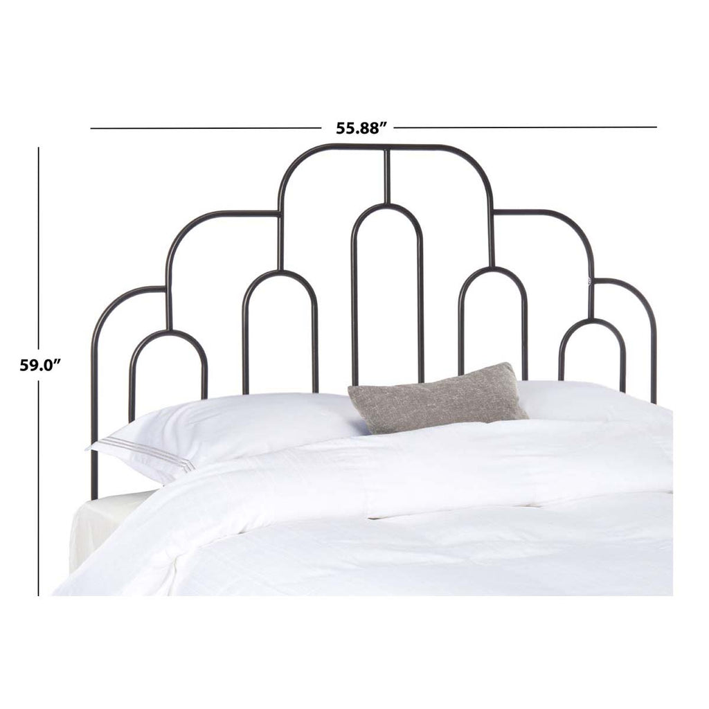 Safavieh Paloma Metal Retro Headboard - Black