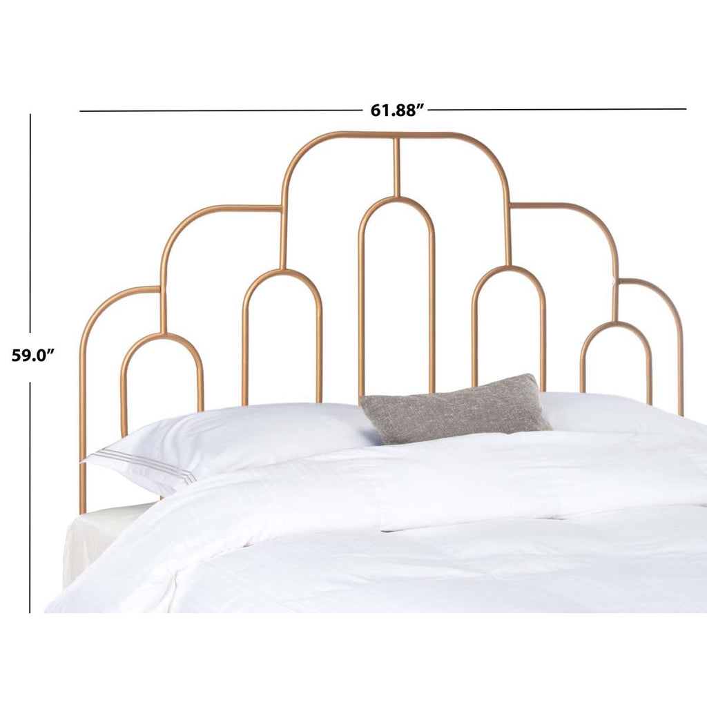 Safavieh Paloma Metal Retro Headboard - Gold