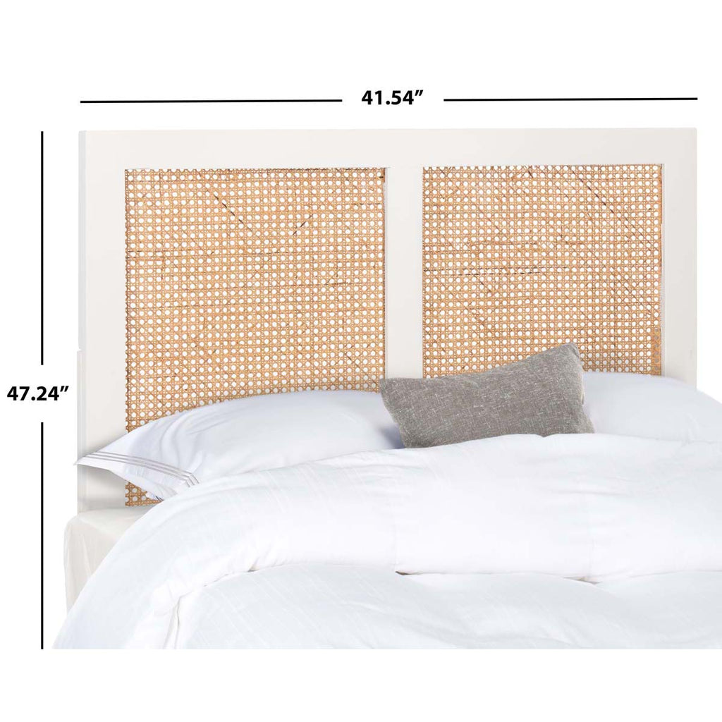 Safavieh Vienna Cane Headboard - White Wash