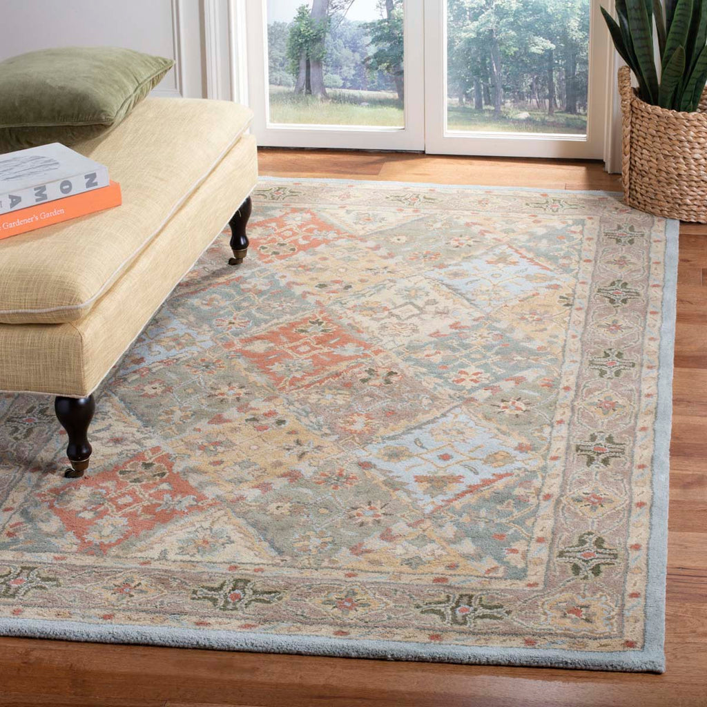 Safavieh Heritage Rug Collection HG316C - Light Blue / Light Brown