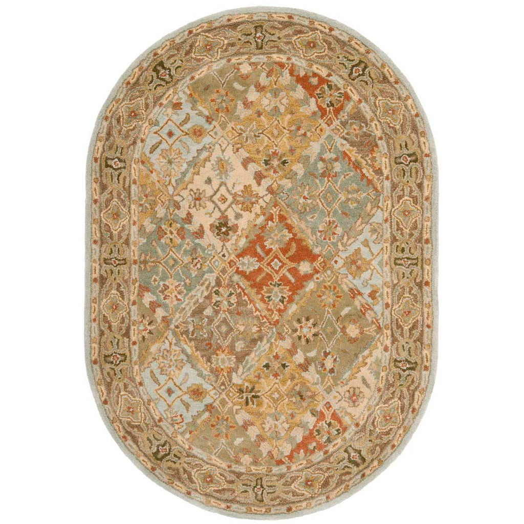 Safavieh Heritage Rug Collection HG316C - Light Blue / Light Brown