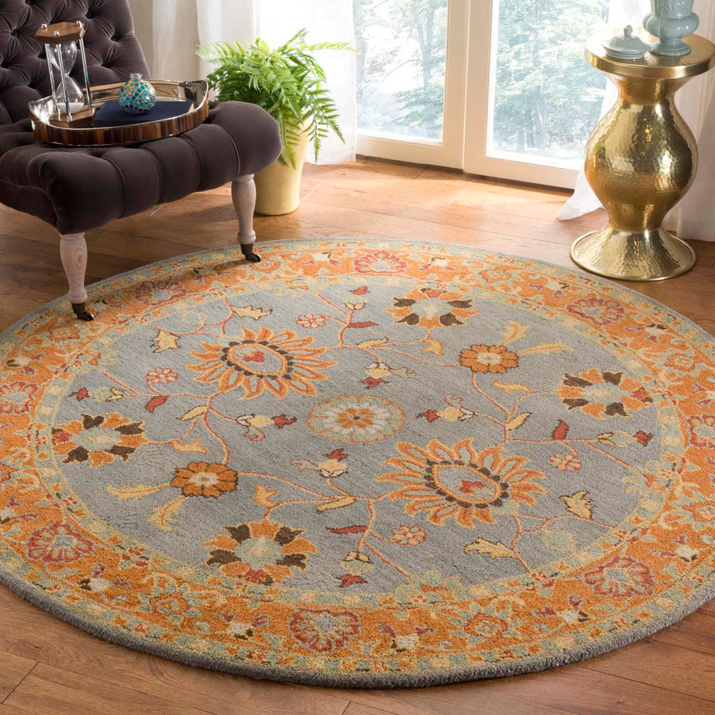 Safavieh Heritage Rug Collection HG401A - Blue / Orange