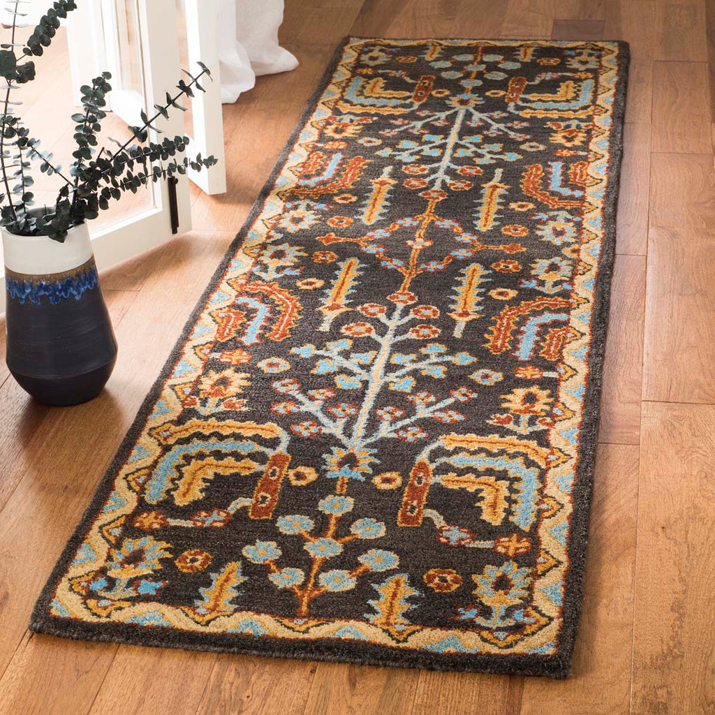 Safavieh Heritage Rug Collection HG409A- Charcoal / Multi