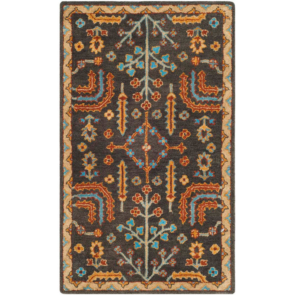 Safavieh Heritage Rug Collection HG409A- Charcoal / Multi