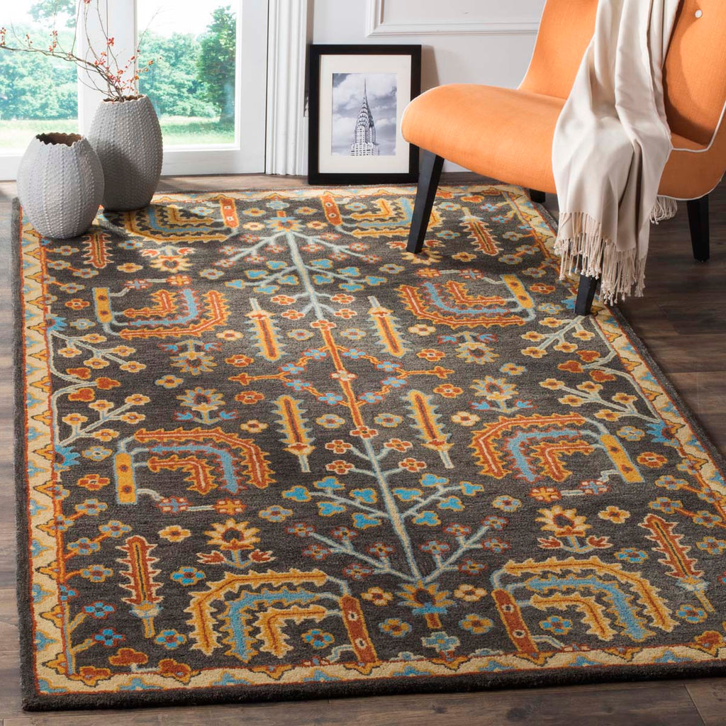 Safavieh Heritage Rug Collection HG409A- Charcoal / Multi