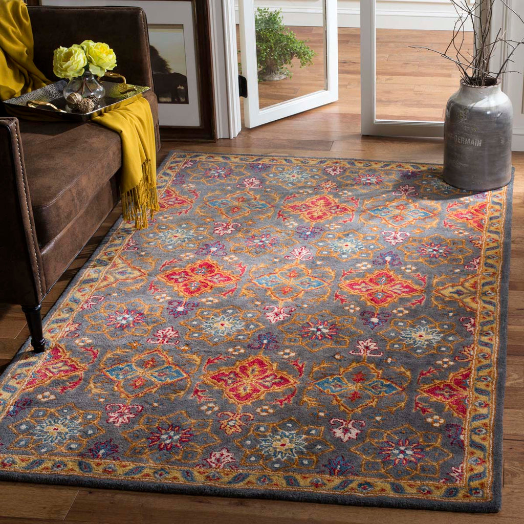 Safavieh Heritage Rug Collection HG415H - Charcoal / Multi