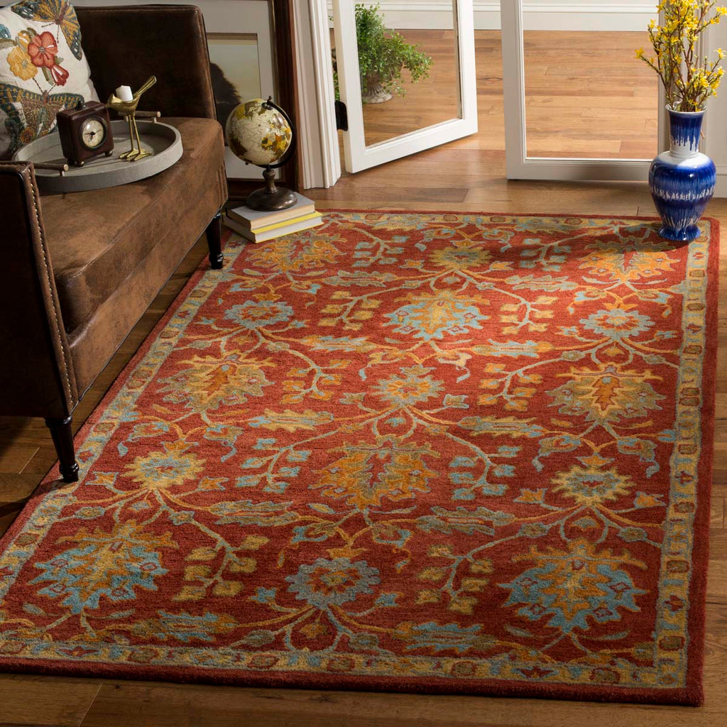 Safavieh Heritage Rug Collection HG417Q - Red / Multi