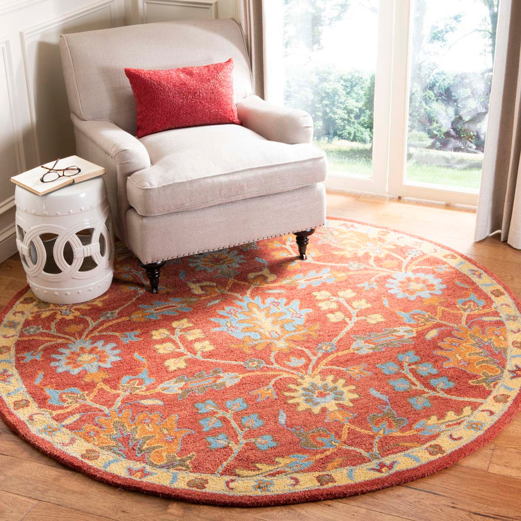 Safavieh Heritage Rug Collection HG417Q - Red / Multi