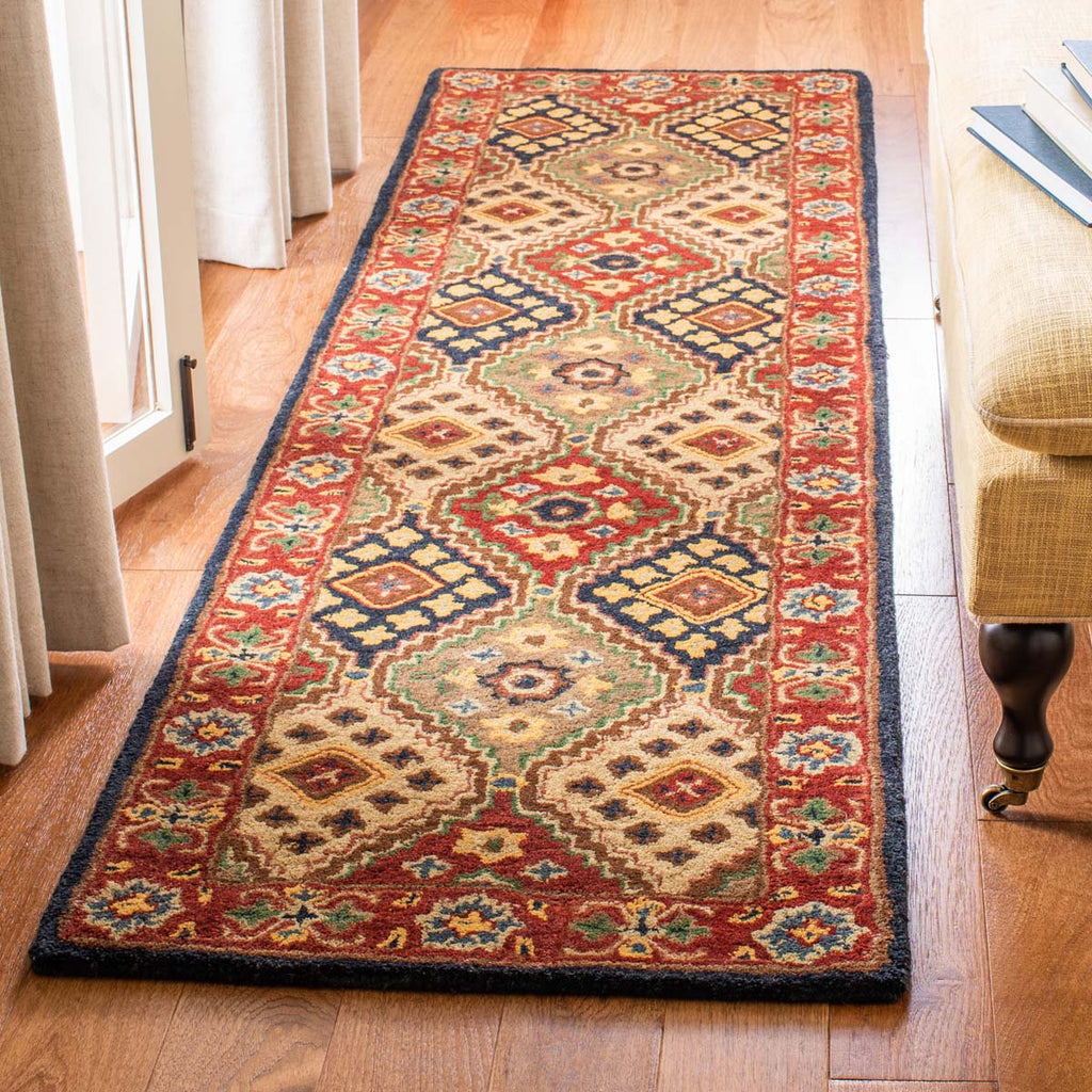 Safavieh Heritage Rug Collection HG927Q - Red / Beige