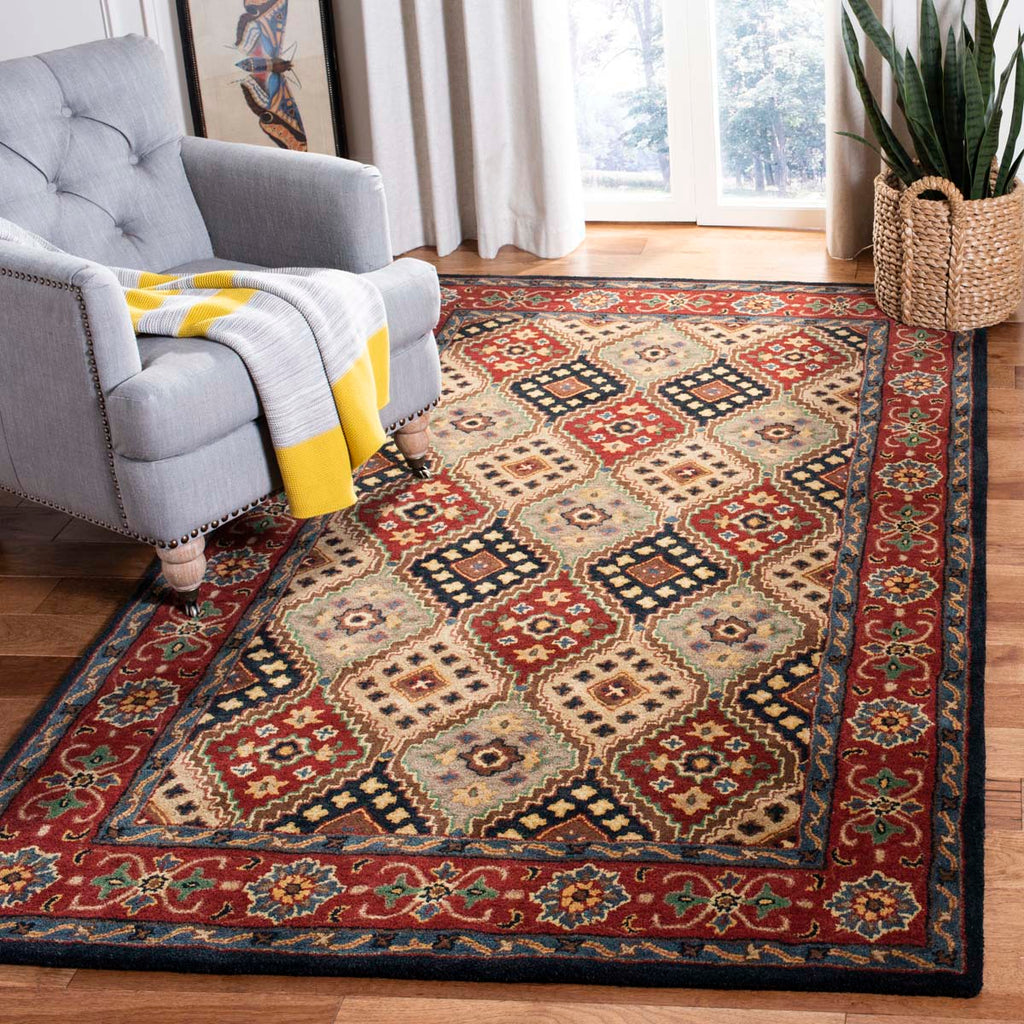 Safavieh Heritage Rug Collection HG927Q - Red / Beige