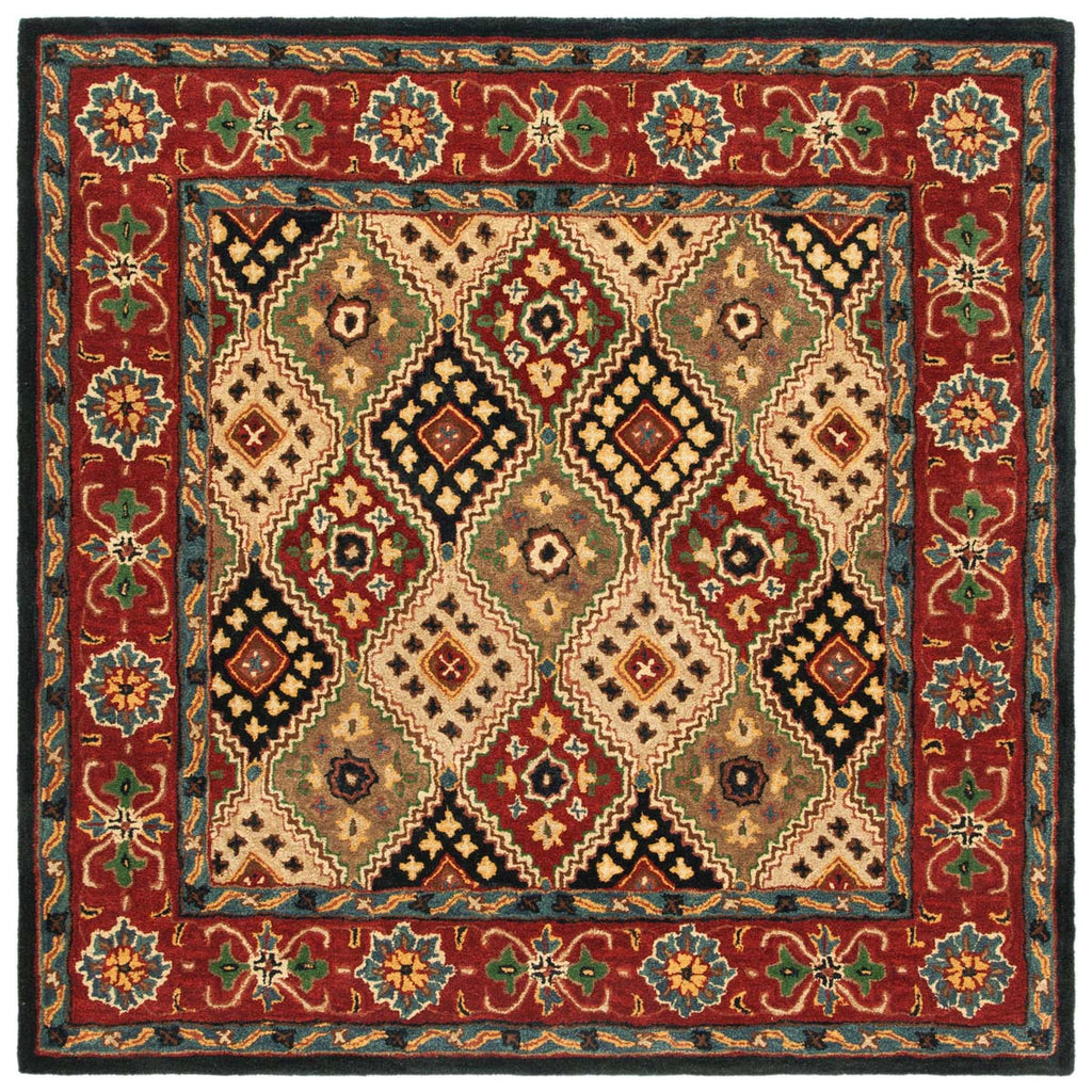 Safavieh Heritage Rug Collection HG927Q - Red / Beige