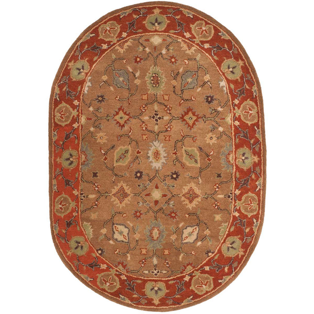 Safavieh Heritage Rug Collection HG952A - Moss / Rust